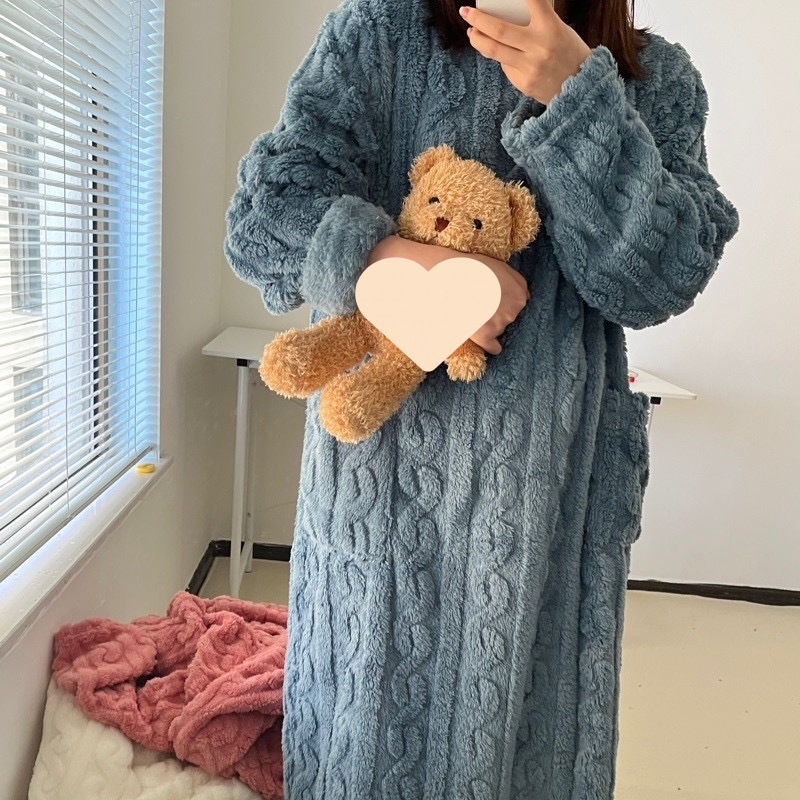 Corallo Winter koraal fluwelen homewear