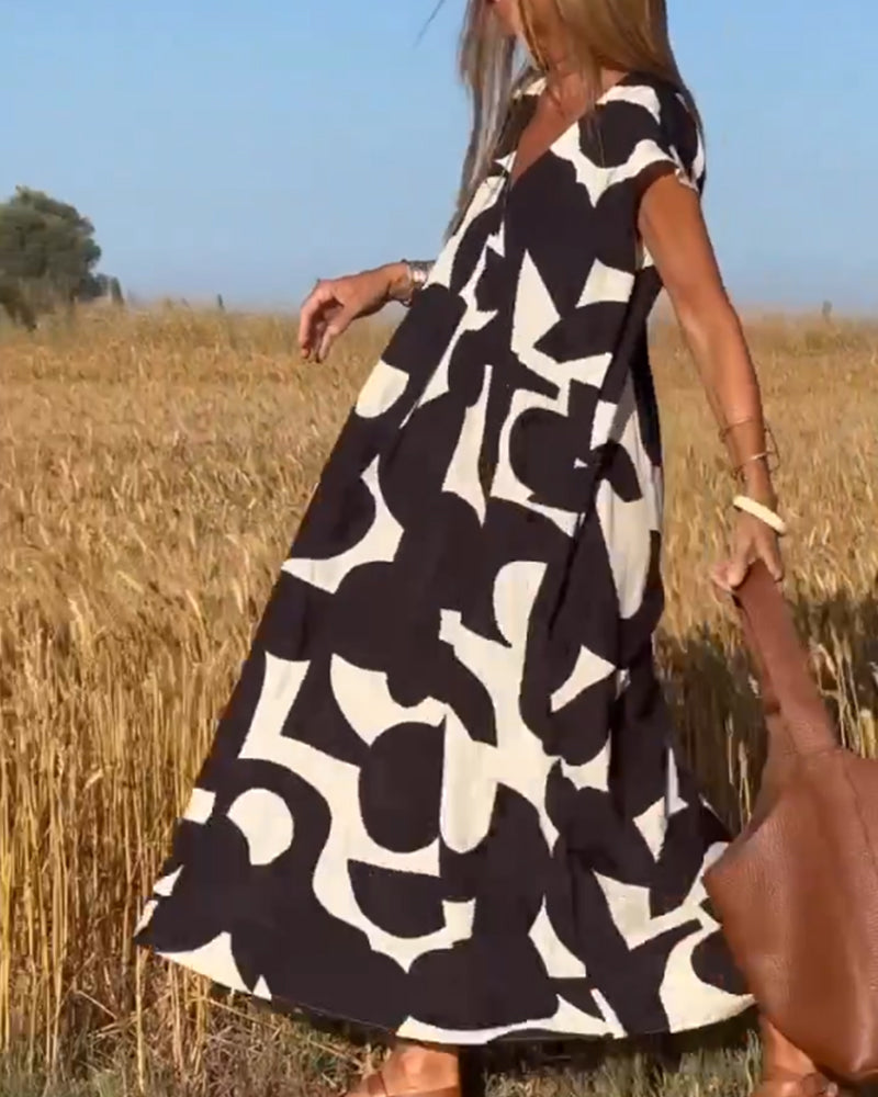 BellaModa™ Jurk met print