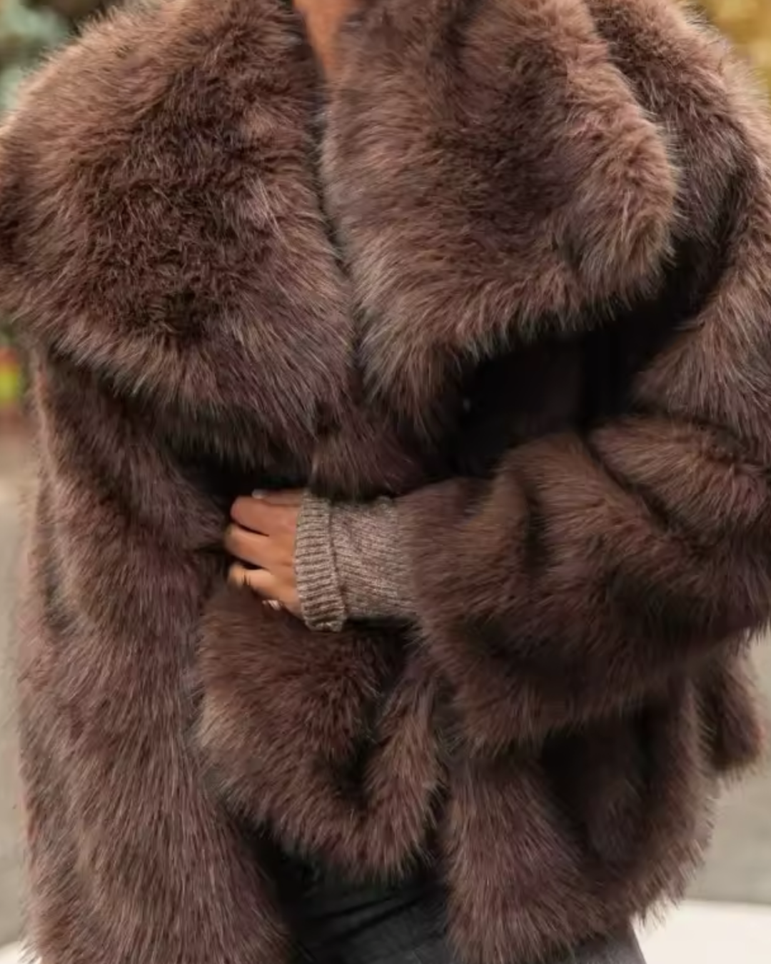 Sofia – Luxe Faux Fur Winterjas voor Dames