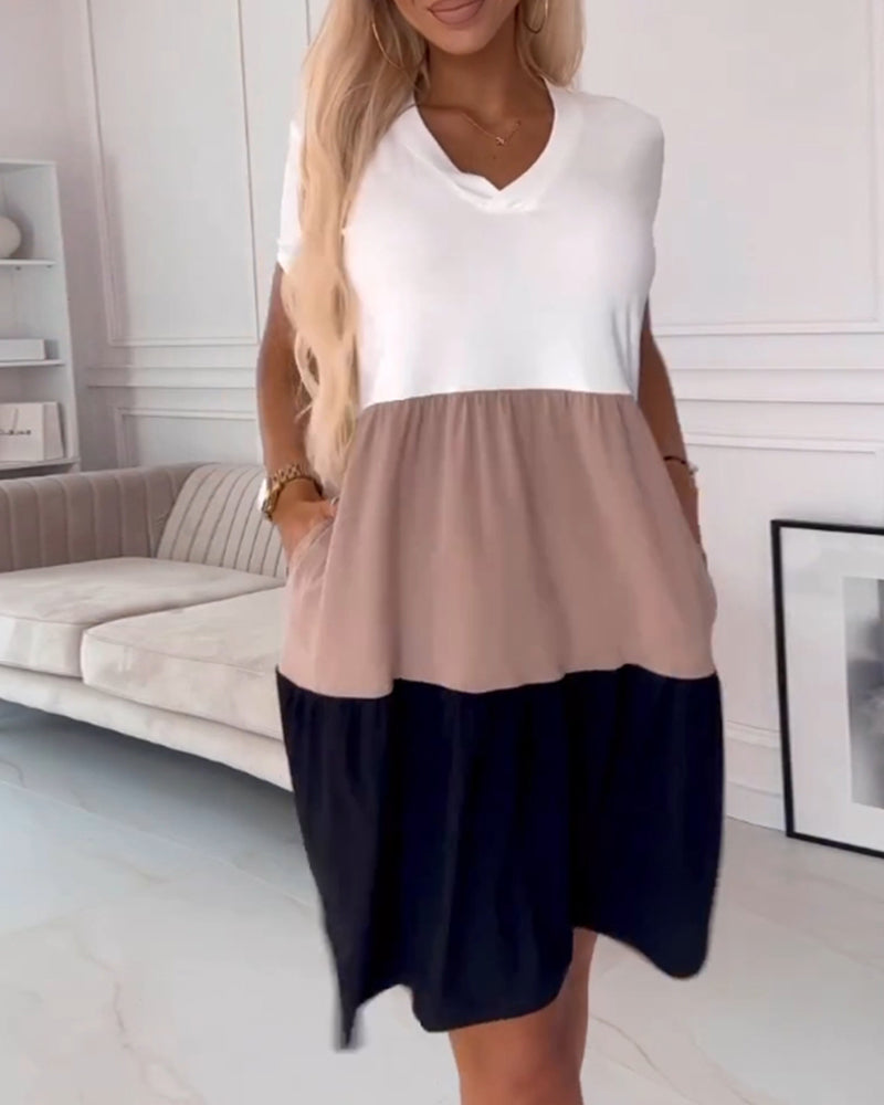 Isabella – Dames Zomerkleed met Kleurvlakken