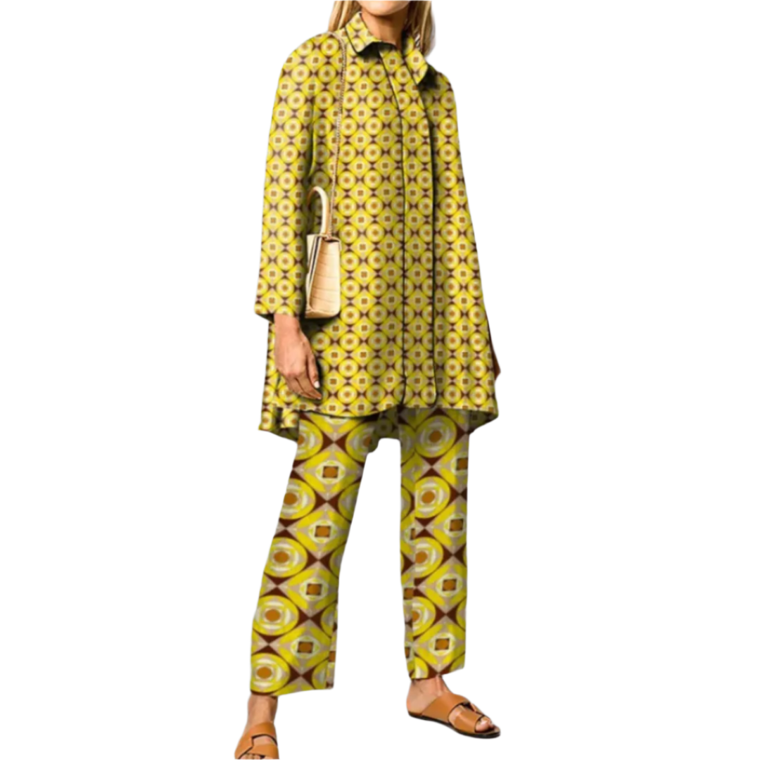 Alessia – Vintageprint Tweedelige Dames Set