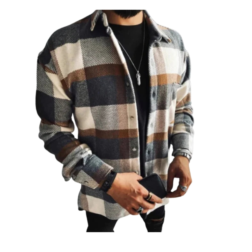 Matteo – Casual Heren Overhemd met Ruitpatroon