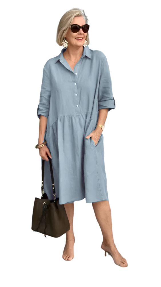 LaraMarinelli Linnen Casual Jurk