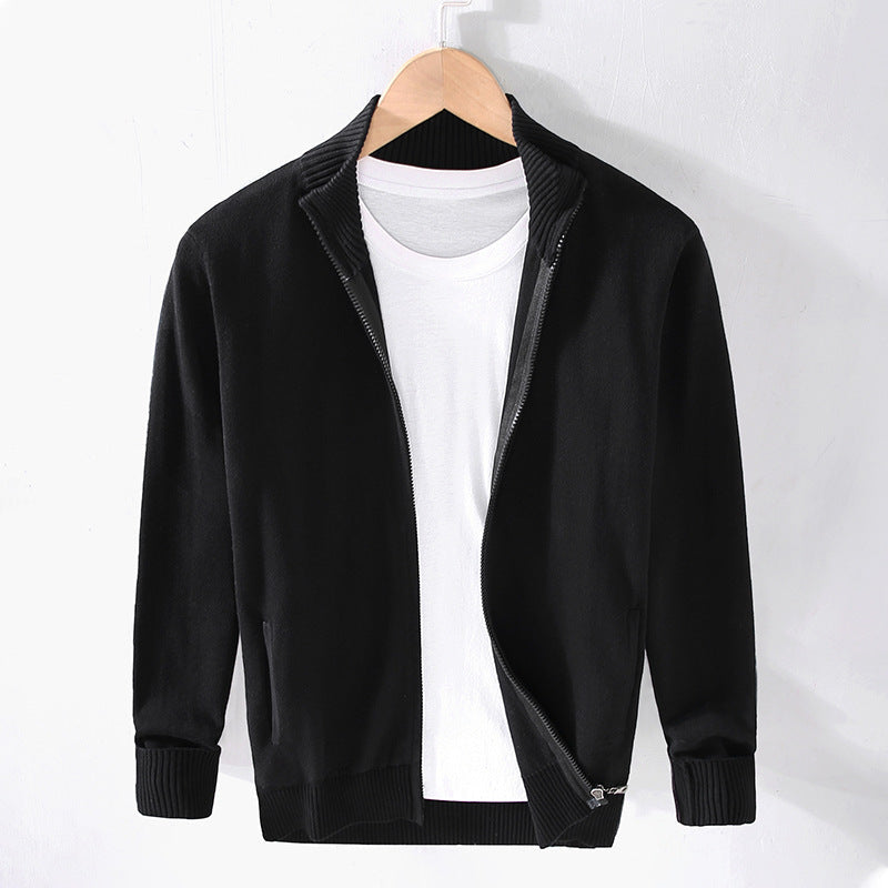 Lorenzo – Slim-Fit Heren Katoenen Trui met Rits