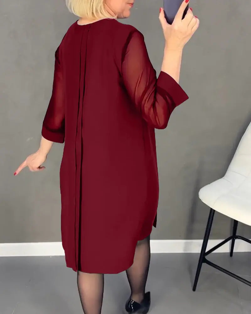 Stella Mouwen Geplooid Jurk