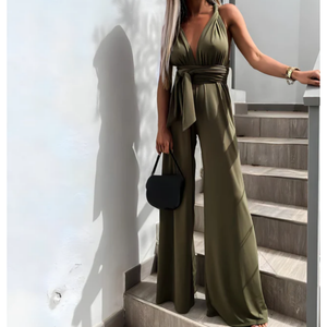 Isabella – Mouwloze Overslag Zomer Jumpsuit voor Dames