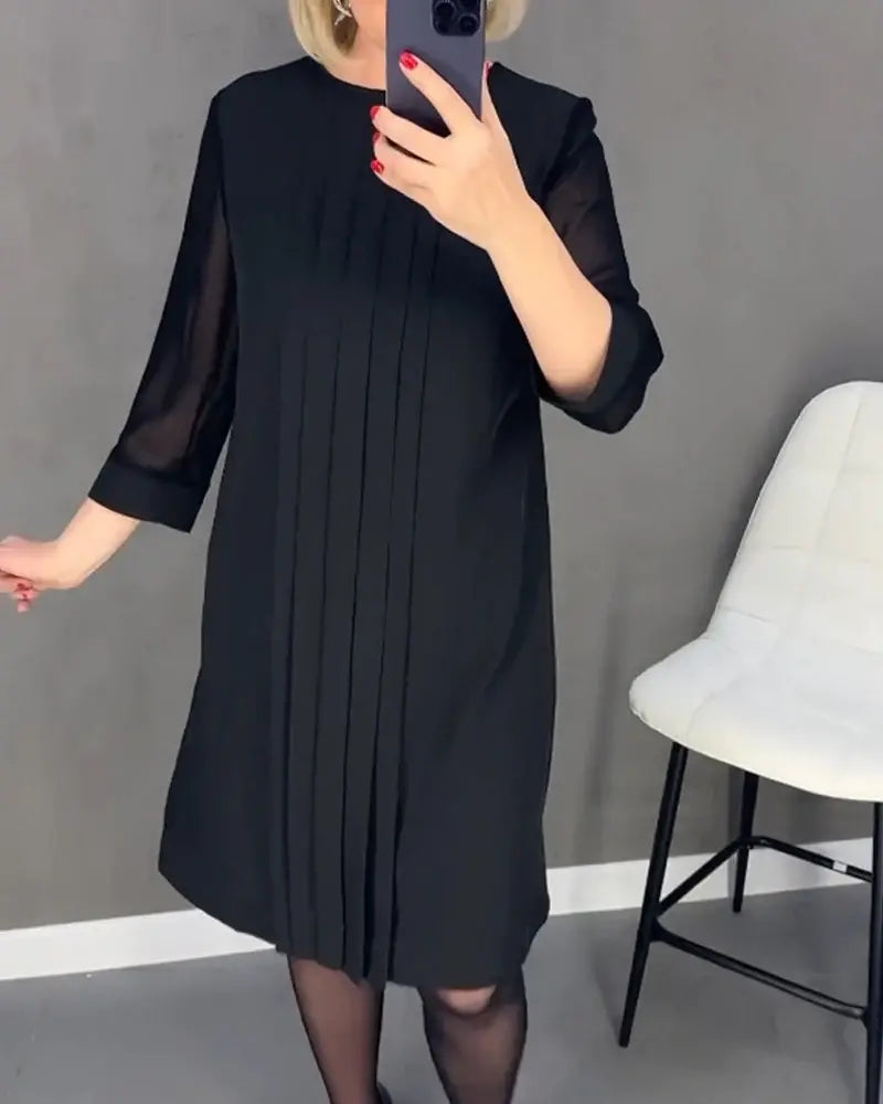 Stella Mouwen Geplooid Jurk