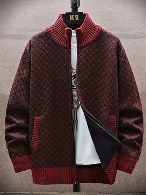 LucianaBortelli Geometrische gebreide trui voor heren