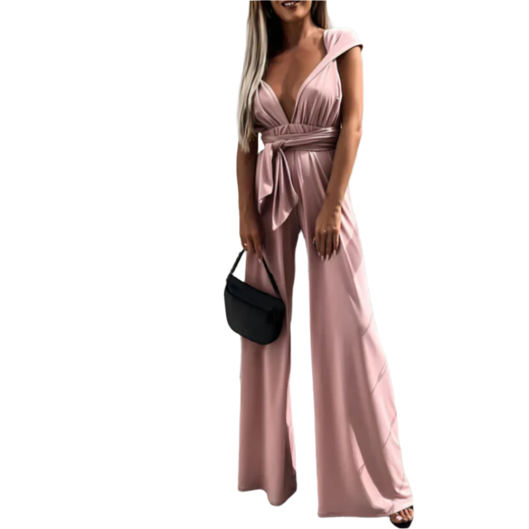 Isabella – Mouwloze Overslag Zomer Jumpsuit voor Dames