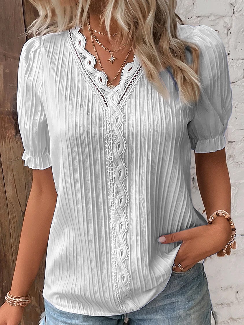 Leoni™ Blouse met V-hals
