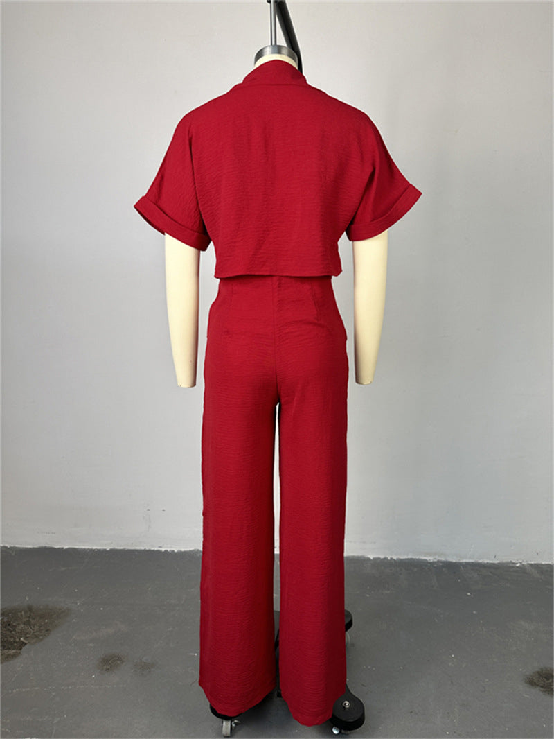 MarcoBellini Wijde Pijpen 2-delige Broekset