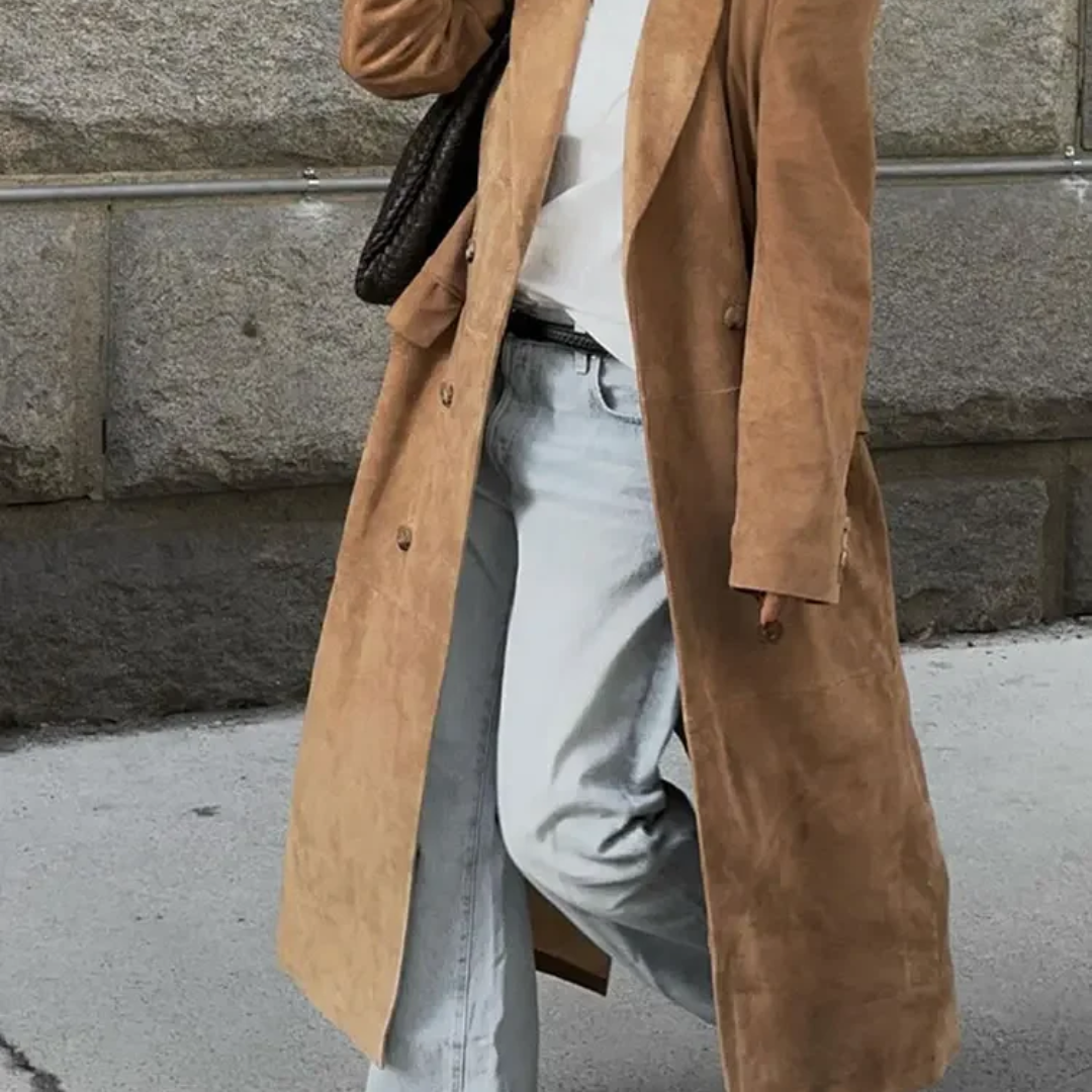 LucaRinaldi Ideale Suède Trenchcoat Voor Dames