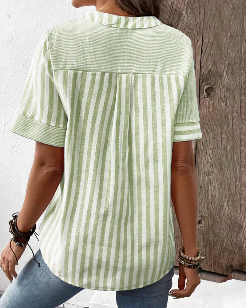 Luciana – Katoenen Damesblouse met Print