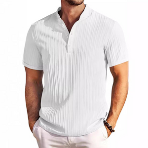 CarloGhiraldi Heren-T-shirt met opstaande kraag