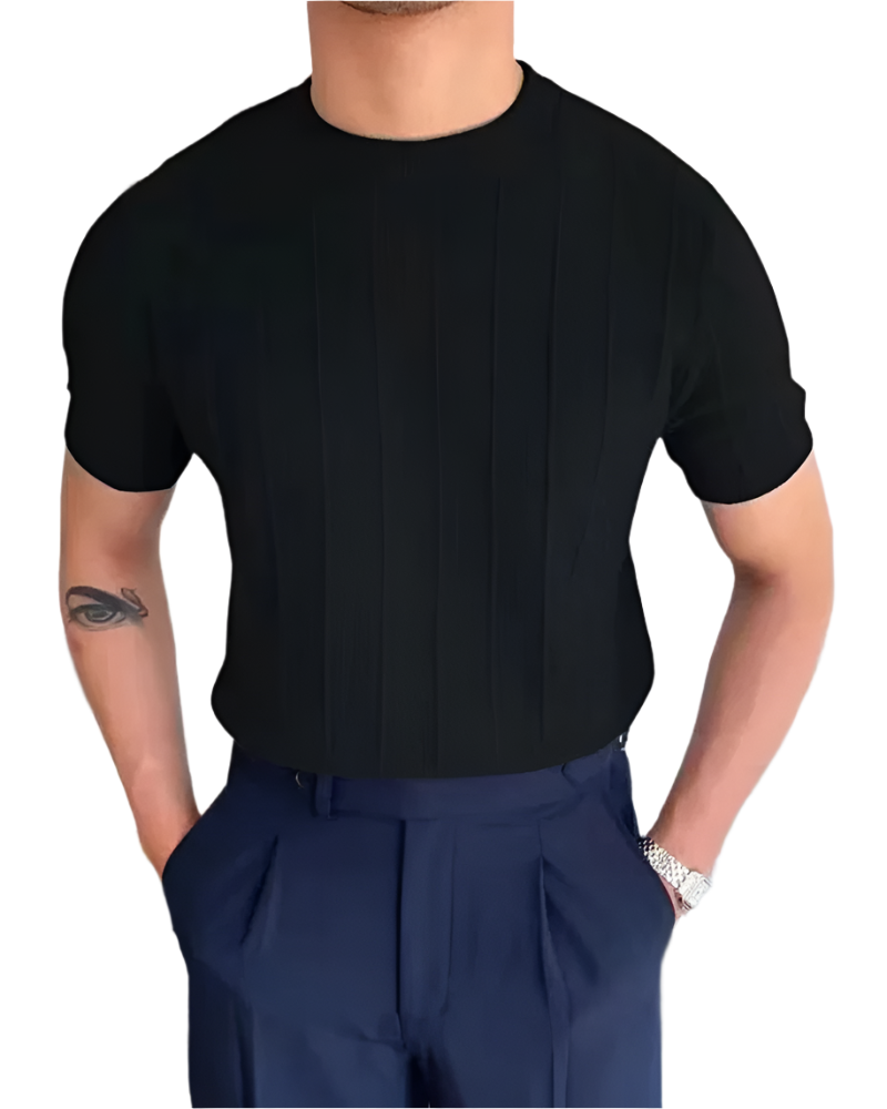 Lorenzo – Luchtig Geribd Heren T-Shirt