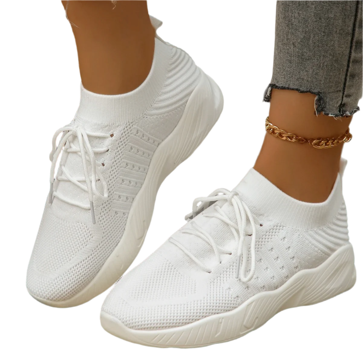 Gabriella – Ademend Dames Sneakers van Gebreid Mesh