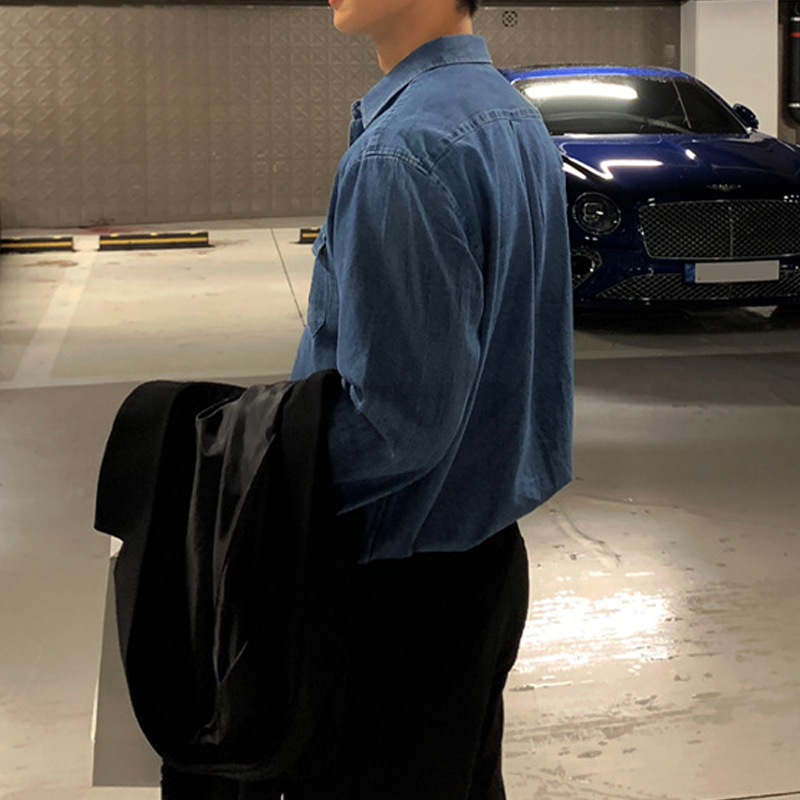 NicoloBellini Heren Denim Lange Mouwen Voor Mannen