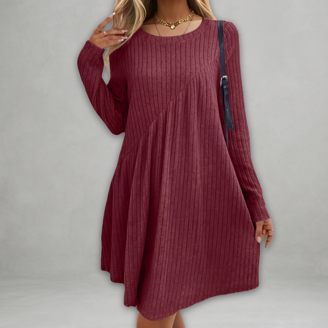 Sofia – Zacht-Touch Midi Jurk voor Dames