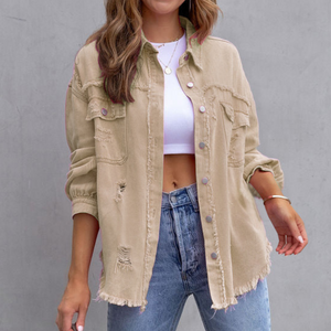 DarioMorelli Handgemaakte Denim Jas Voor Dames