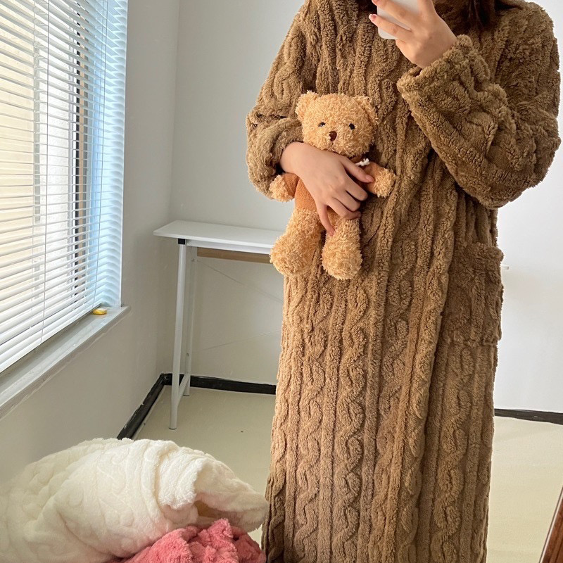 Corallo Winter koraal fluwelen homewear