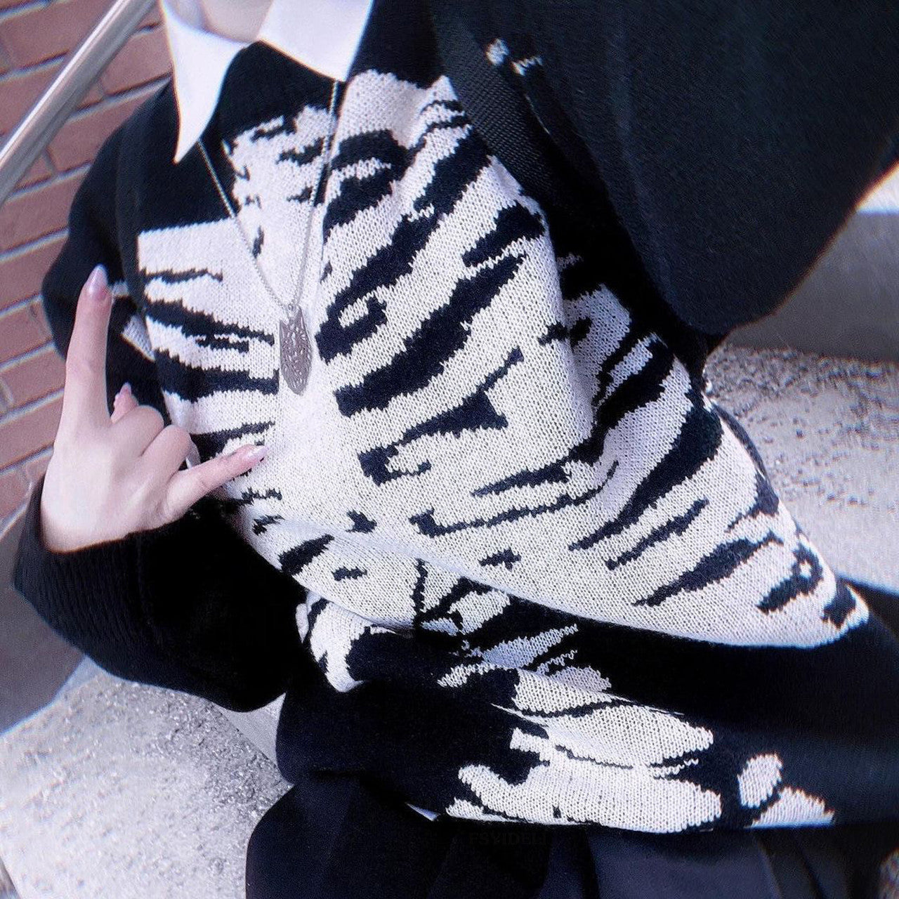 MarcoCavo™ - Dames Skelet Y2K trui