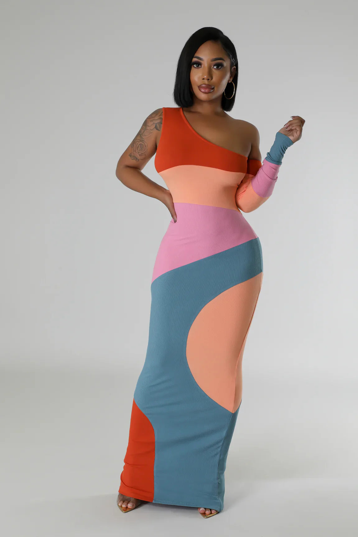 CarlottaBianchi Abstracte Maxi-jurk