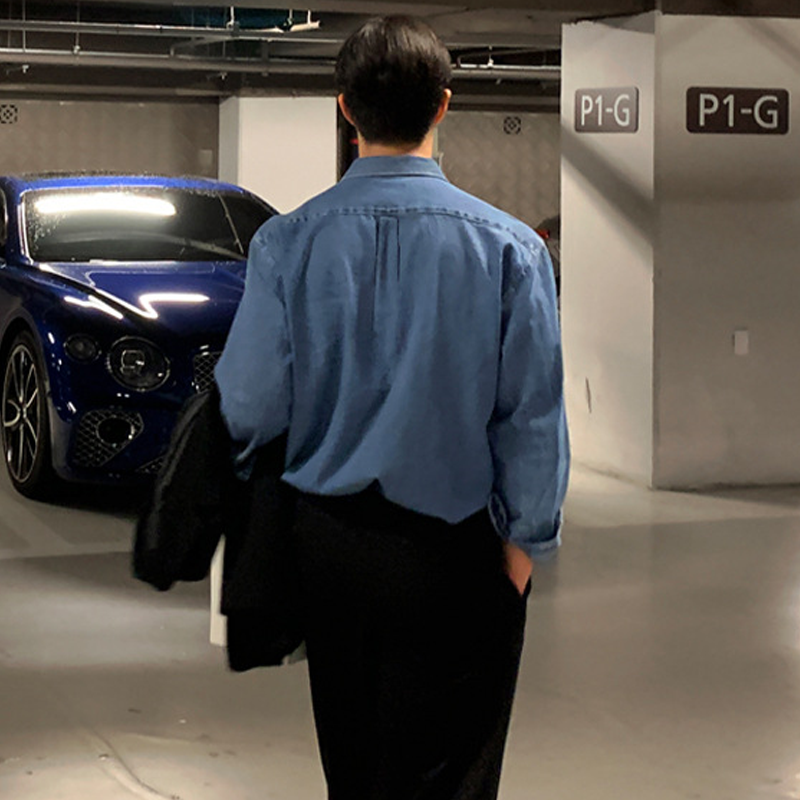 NicoloBellini Heren Denim Lange Mouwen Voor Mannen