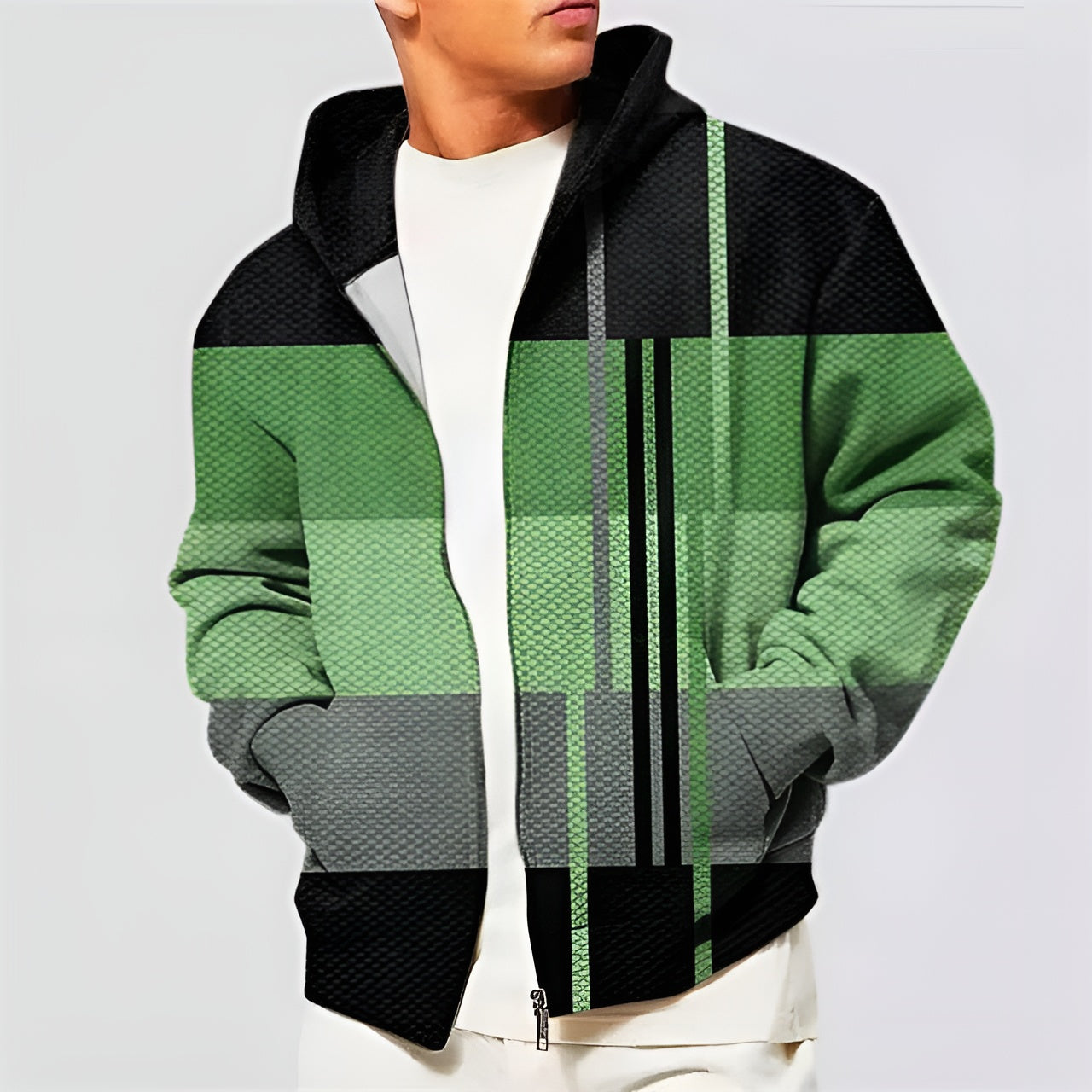 Leonardo – 3D-Print Heren Zip-Up Hoodie Cardigan