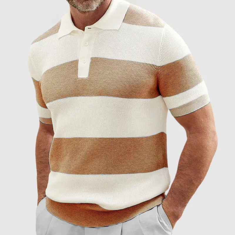 CozyKnit™ gebreide polo met korte mouwen