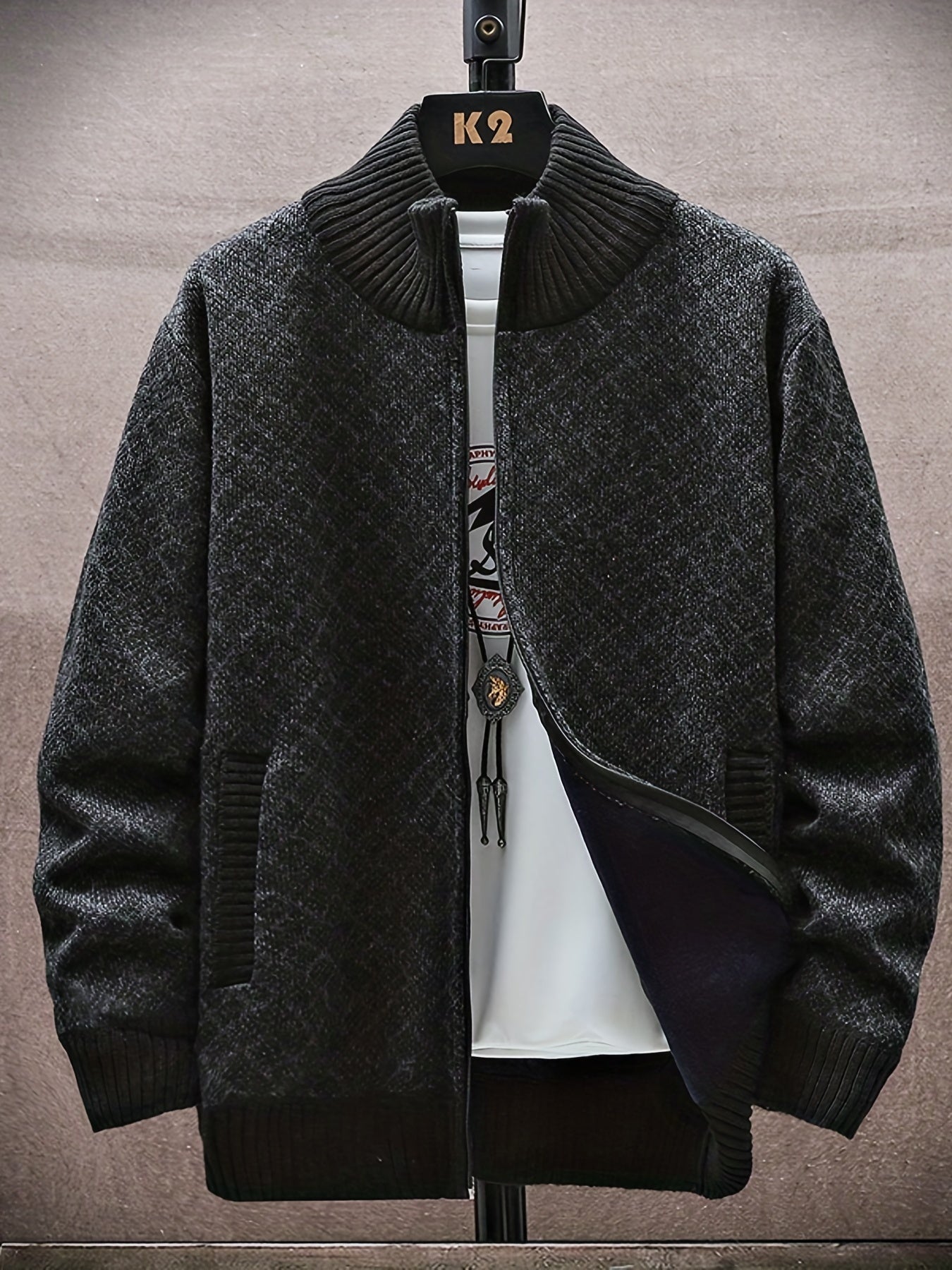 LucianaBortelli Geometrische gebreide trui voor heren