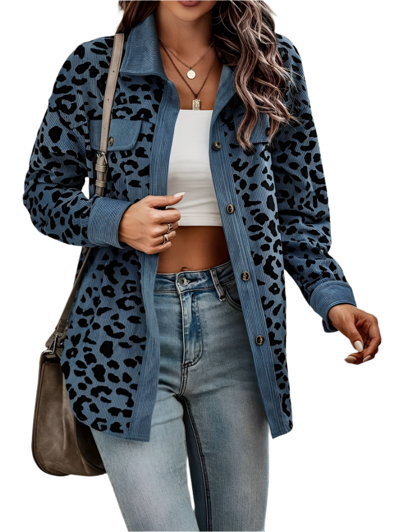 Zyra – Comfortabele Dames Jas met Luipaardprint