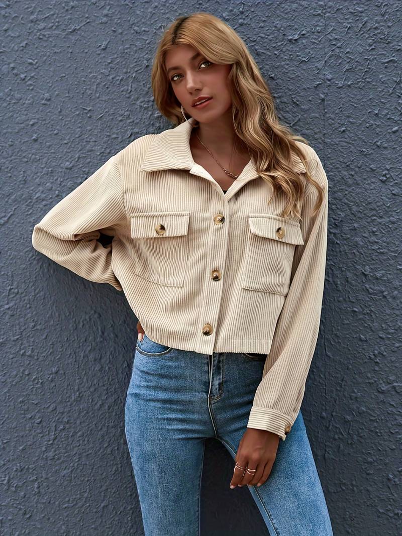 Elena – Korte Corduroy Damesjas