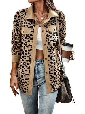 Zyra – Comfortabele Dames Jas met Luipaardprint