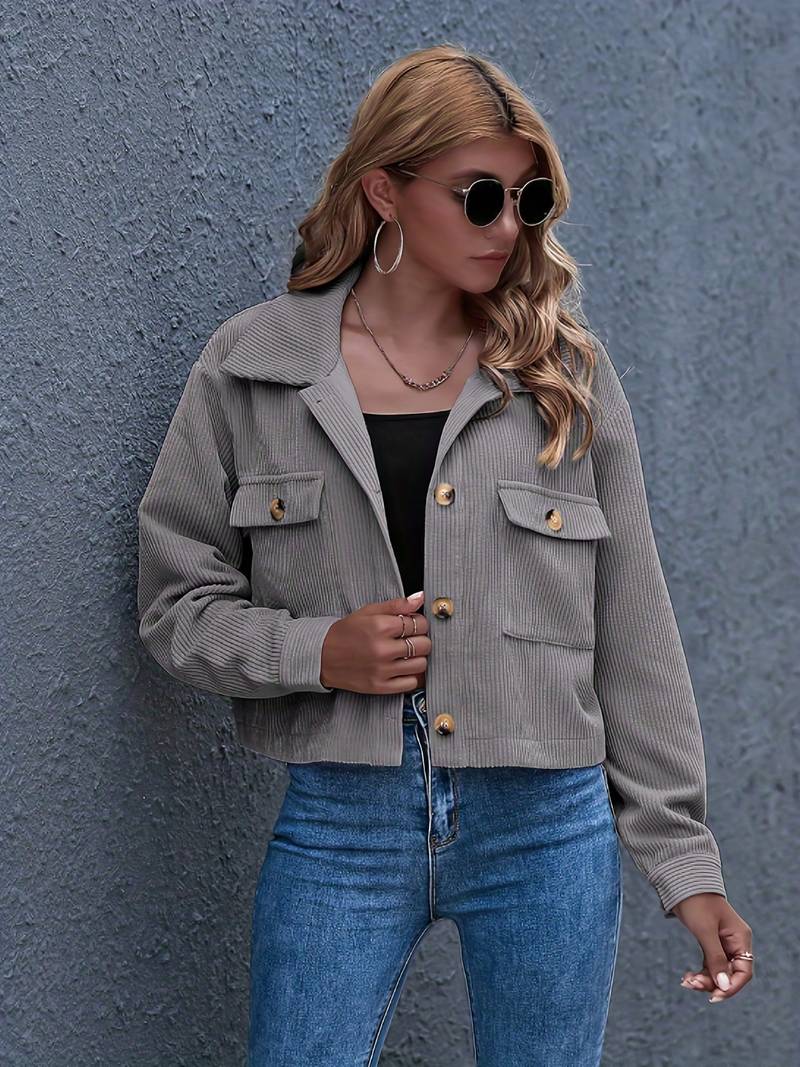 Elena – Korte Corduroy Damesjas