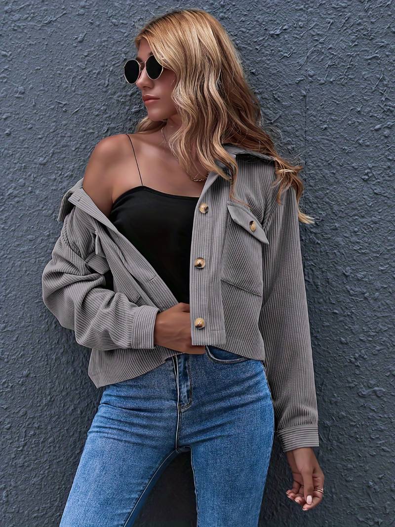 Elena – Korte Corduroy Damesjas