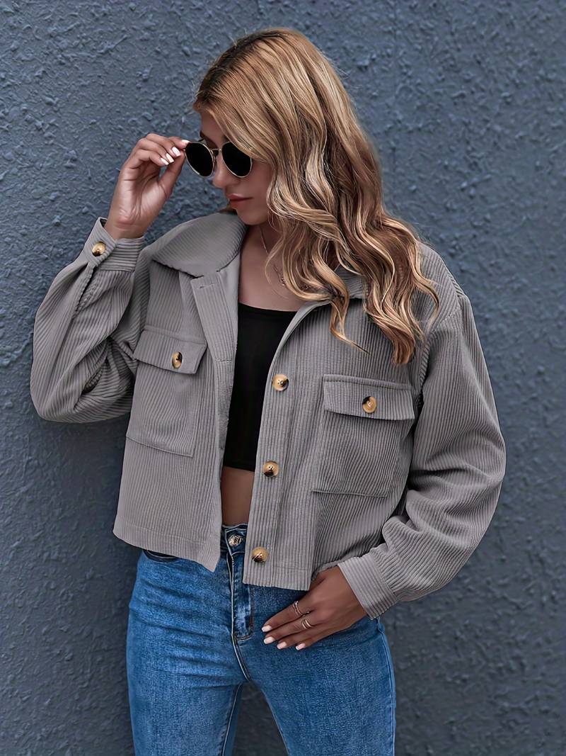 Elena – Korte Corduroy Damesjas