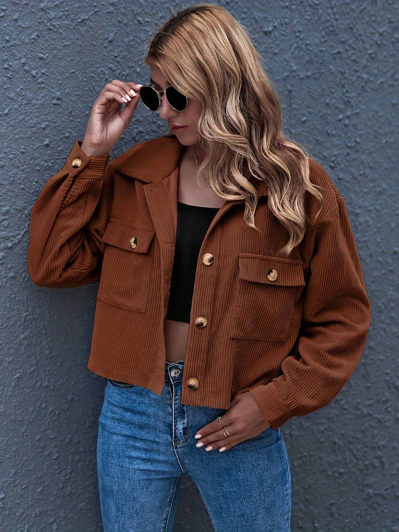 Elena – Korte Corduroy Damesjas