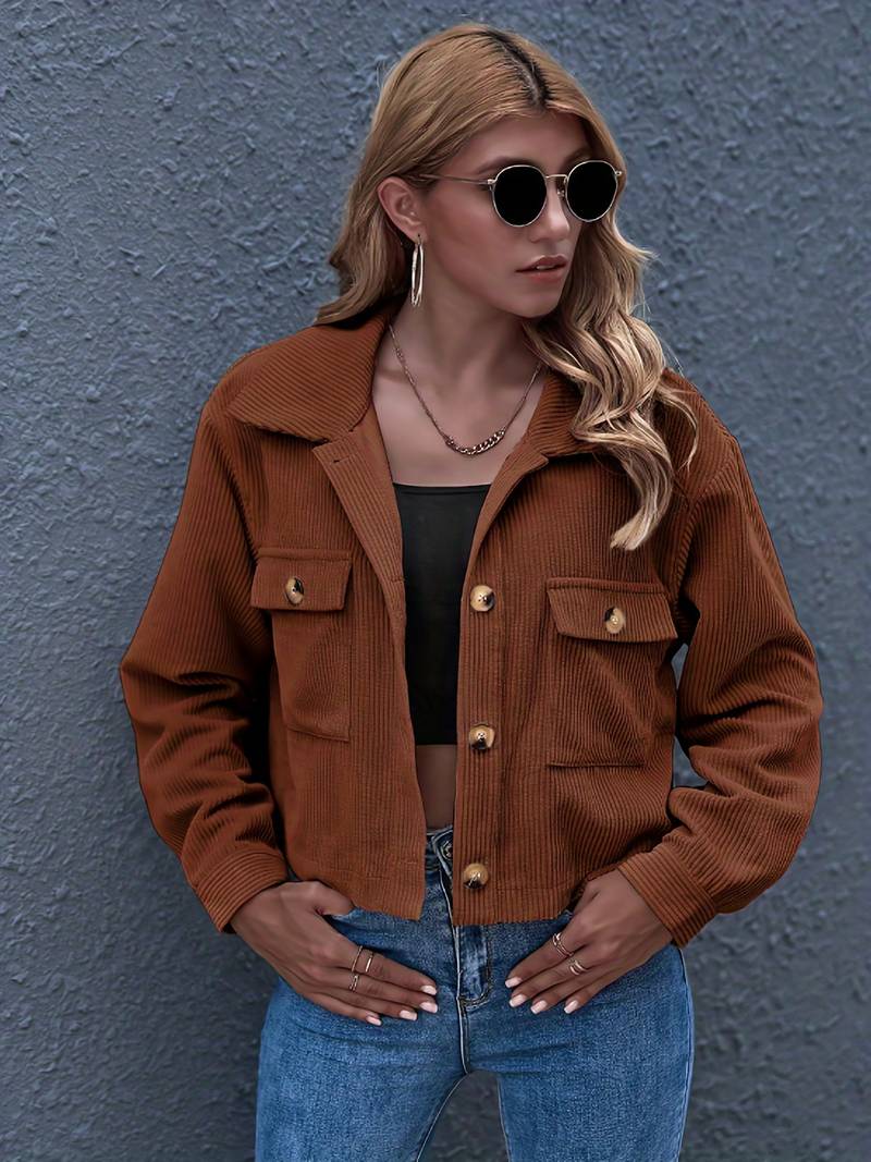 Elena – Korte Corduroy Damesjas