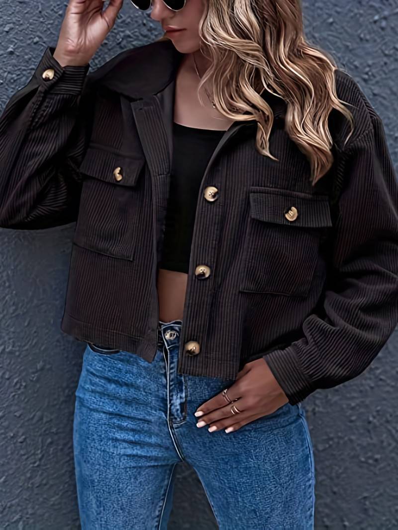 Elena – Korte Corduroy Damesjas