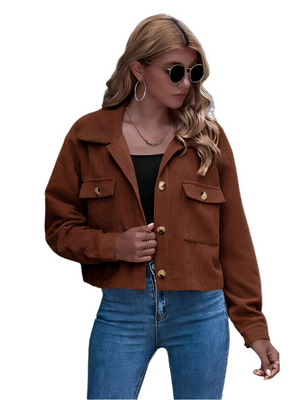 Elena – Korte Corduroy Damesjas