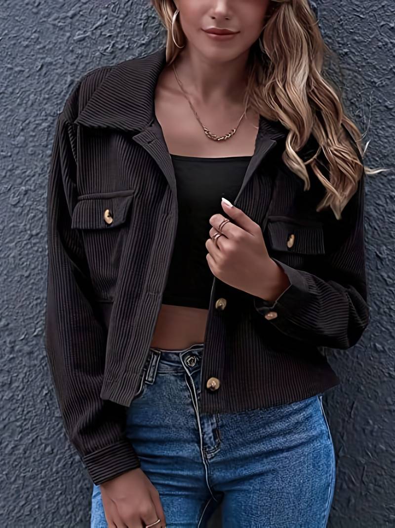 Elena – Korte Corduroy Damesjas