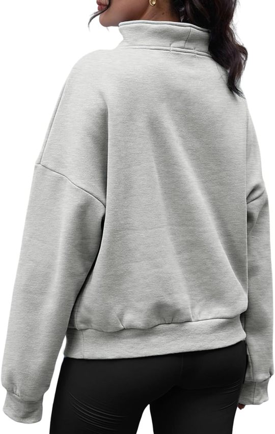 CozyAura Half-Zip Pullover Fleece Sweatshirt