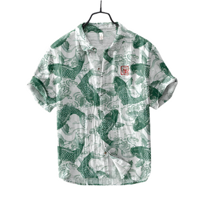 Marini – Ocean Breeze Heren Overhemd met Visprint