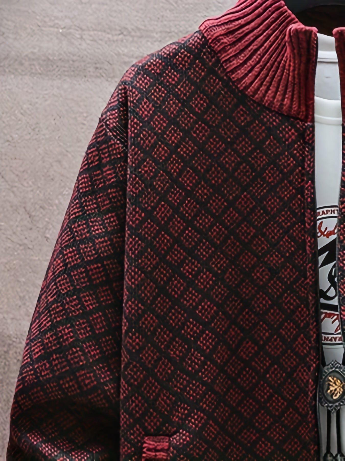 LucianaBortelli Geometrische gebreide trui voor heren