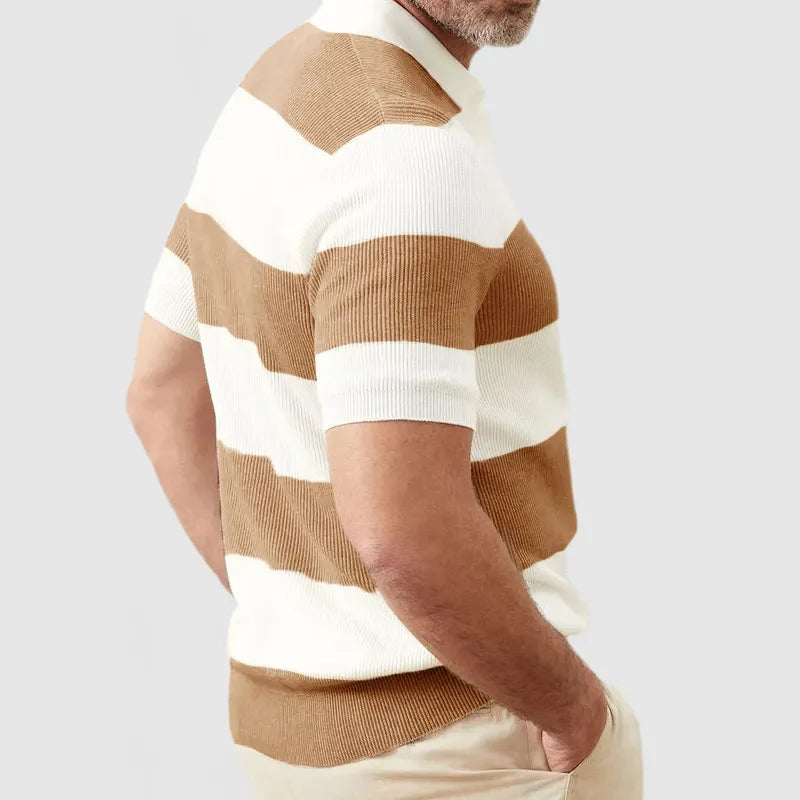 CozyKnit™ gebreide polo met korte mouwen