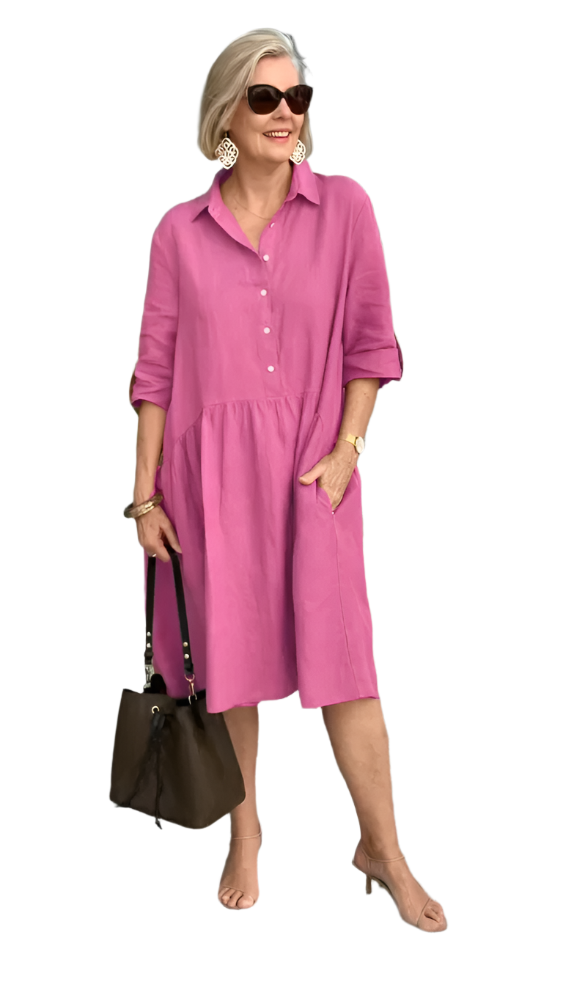 LaraMarinelli Linnen Casual Jurk