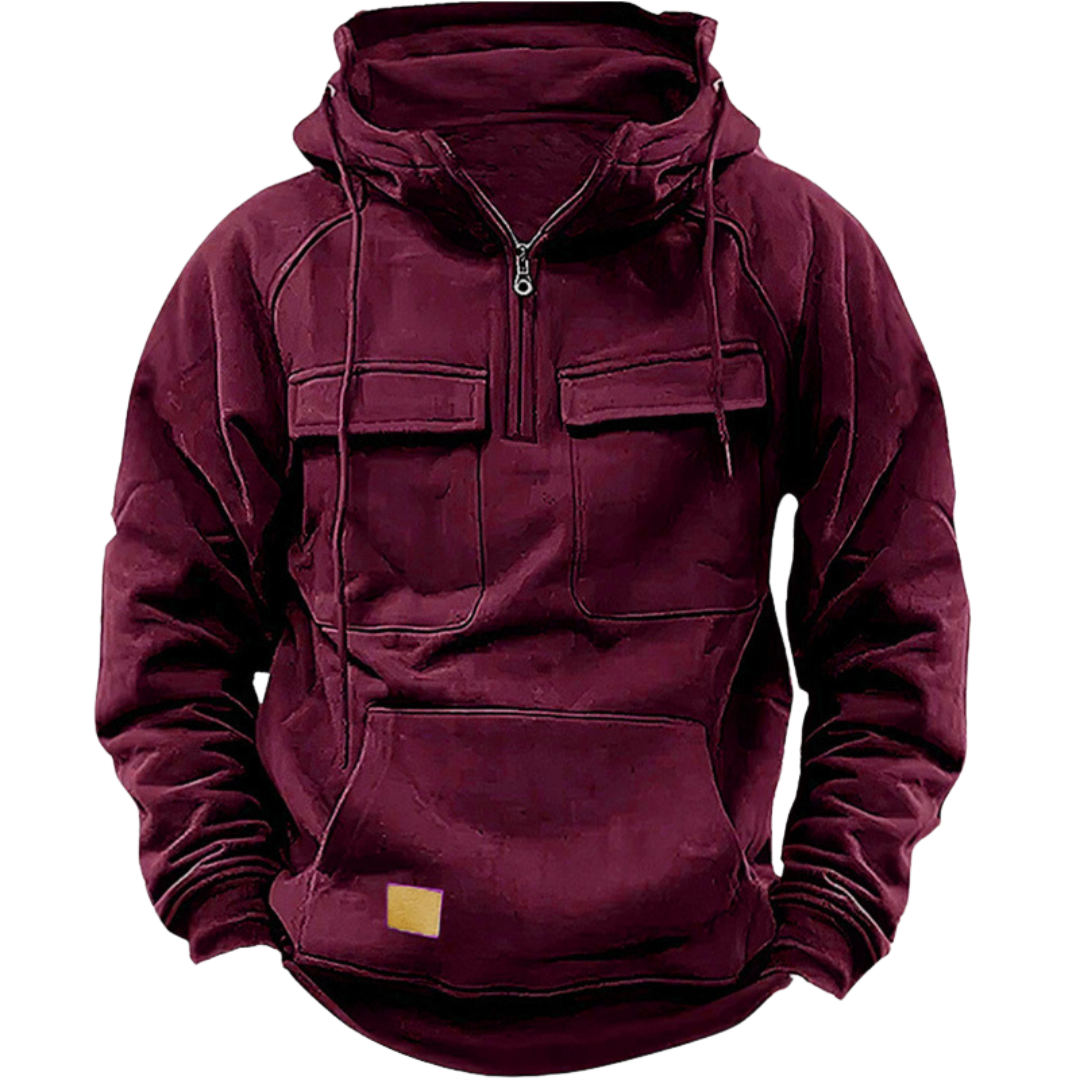MarcoGalli Knusse Winter Zip-up Hoodie Voor Mannen