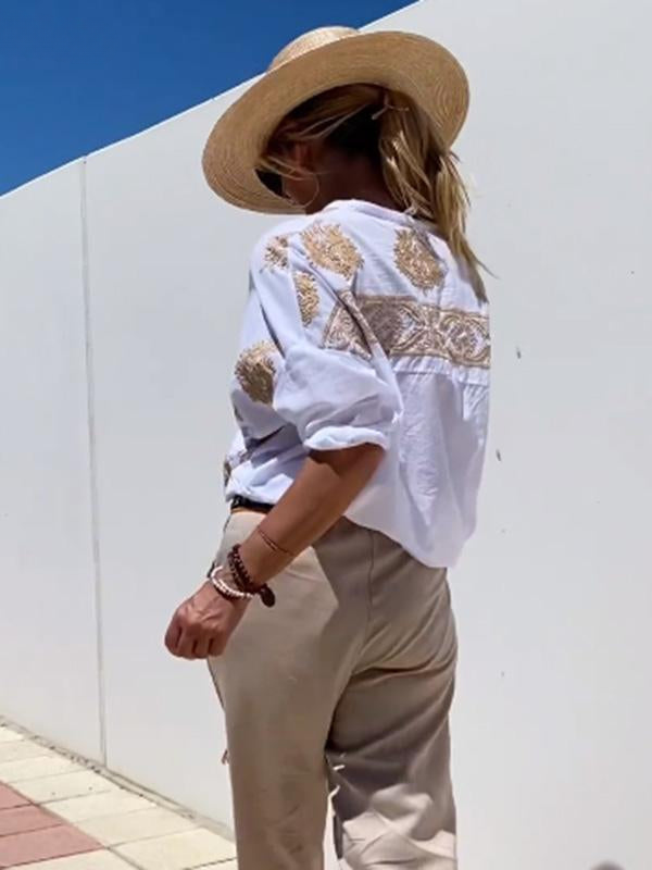 RosaBella™ Roos | Blouse met print