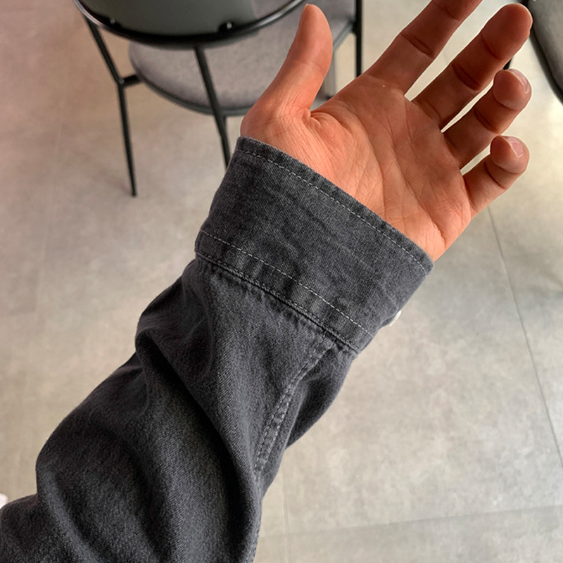 NicoloBellini Heren Denim Lange Mouwen Voor Mannen