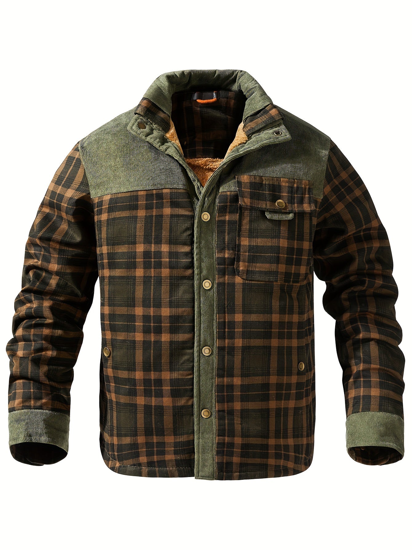 Calvoro – Gewatteerd Heren Flanellen Overhemd met Klassiek Ruitpatroon